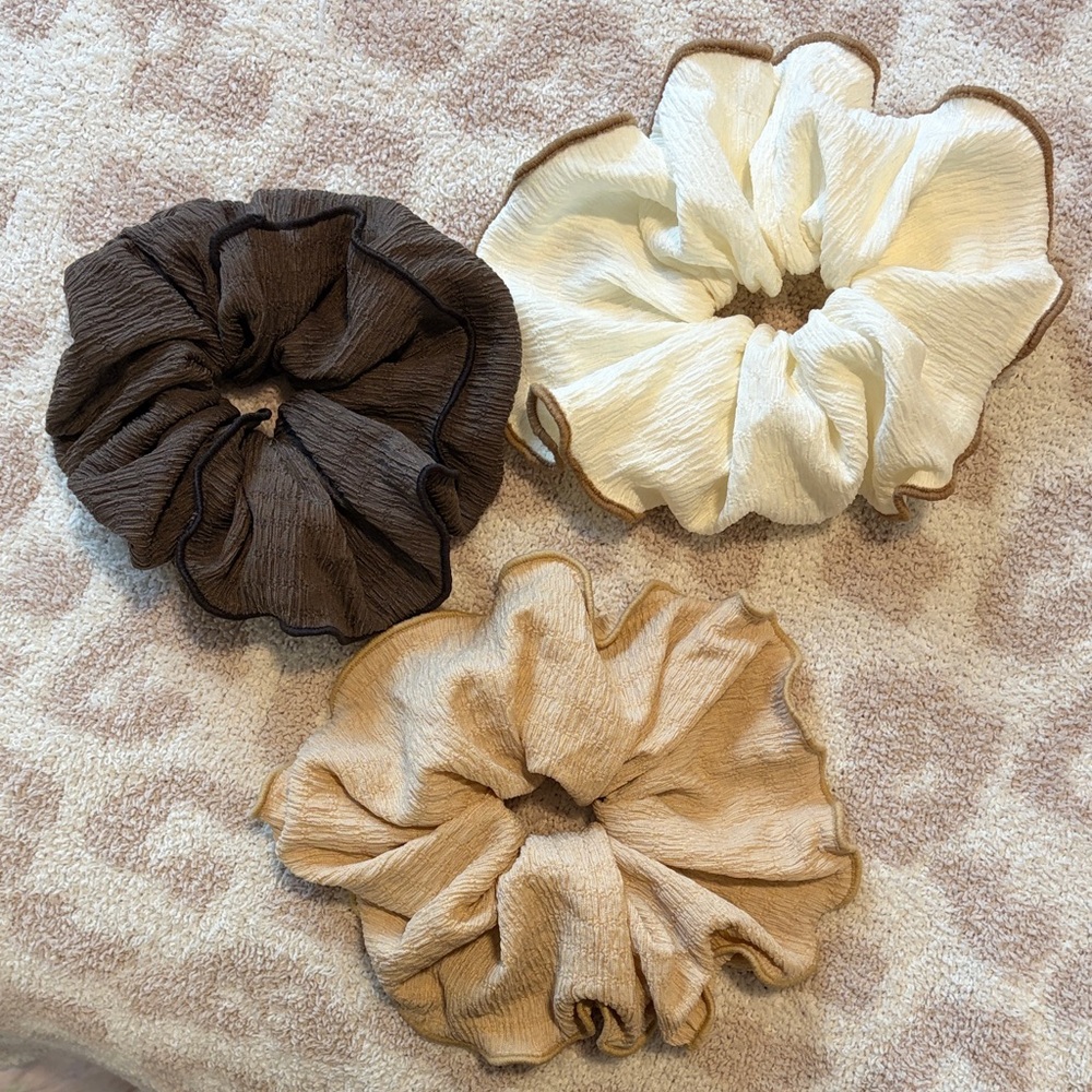 Set of Three jumbo scrunchies